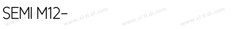 SEMI M12字体转换